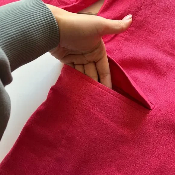 Abercrombie Hot Pink Linen Blend Boyfriend Blazer Size XS NWT - Picture 9 of 12